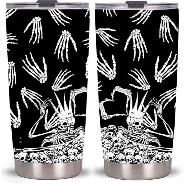 Finger Skeleton Skull All Over Print Tumbler