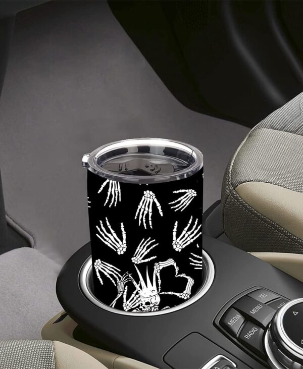 Finger Skeleton Skull All Over Print Tumbler - Image 3