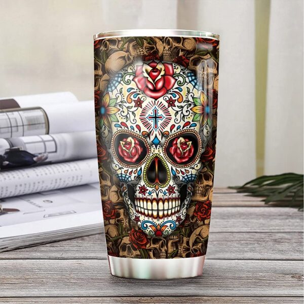 Floral Skull Skull Lovers All Over Print Tumbler